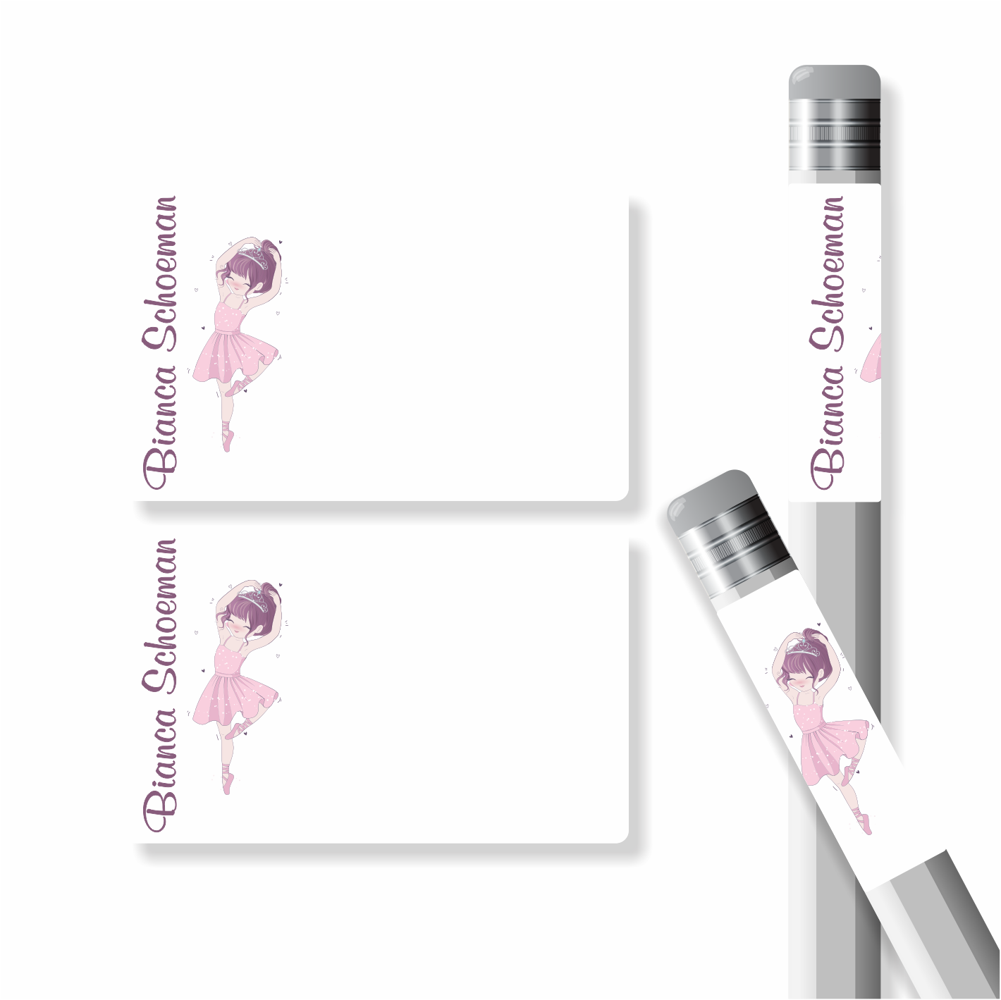 Girls Designer Pencil labels