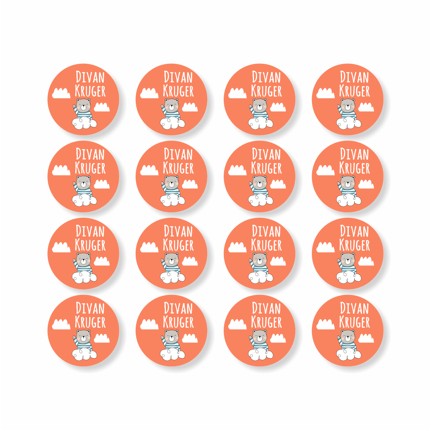 Waterproof Designer Small Round Labels