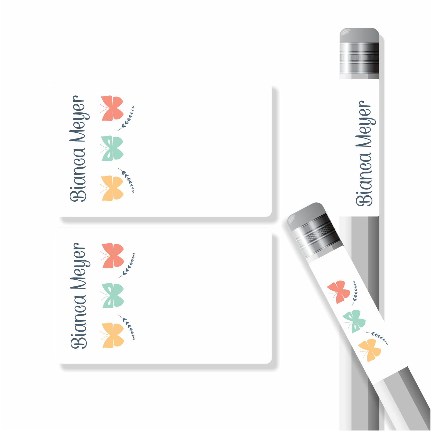 Girls Designer Pencil labels