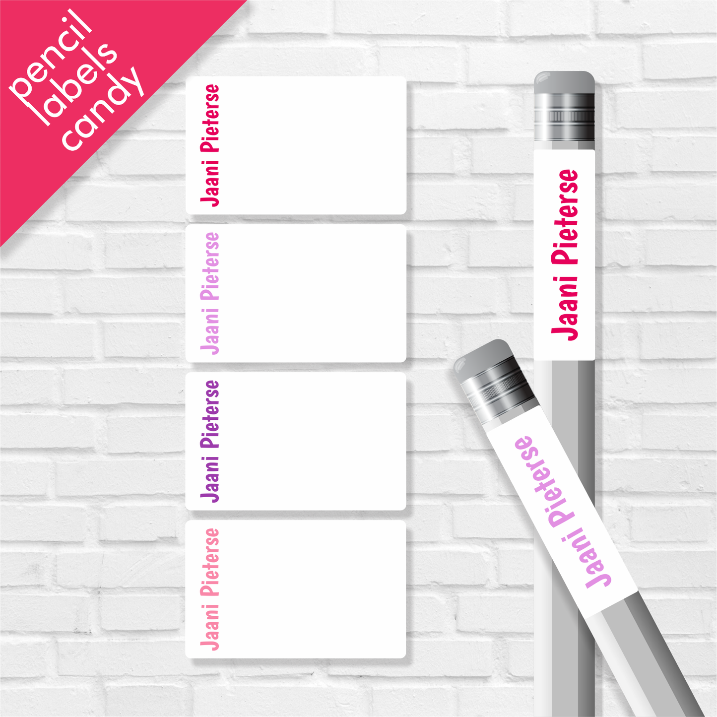 Girls Classic Pencil labels