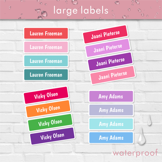 Waterproof Classic Large Labels