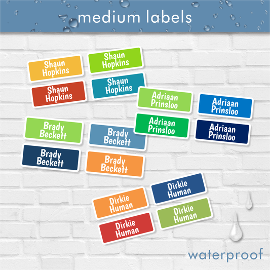 Waterproof Classic Medium Labels