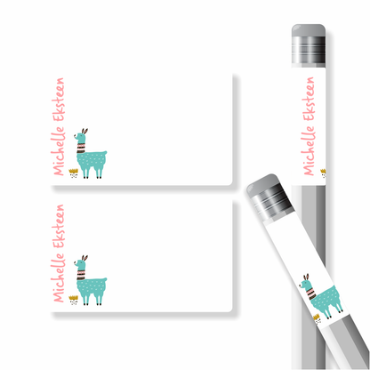 Girls Designer Pencil labels