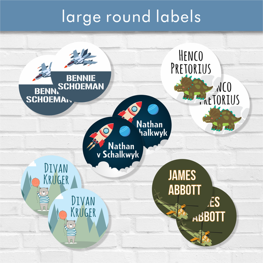 Stationery Designer Large Round Labels