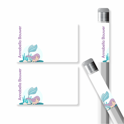 Girls Designer Pencil labels