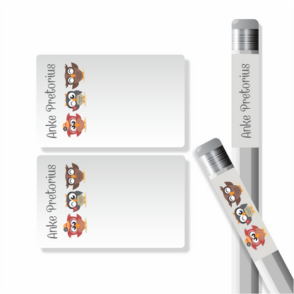 Girls Designer Pencil labels