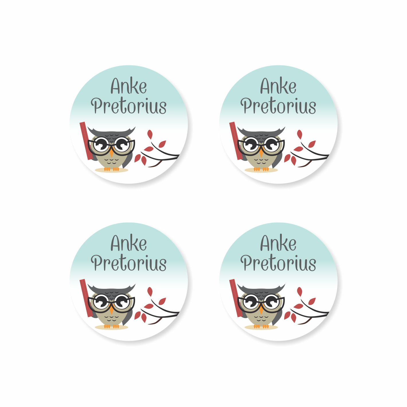 Waterproof Designer Large Round Labels