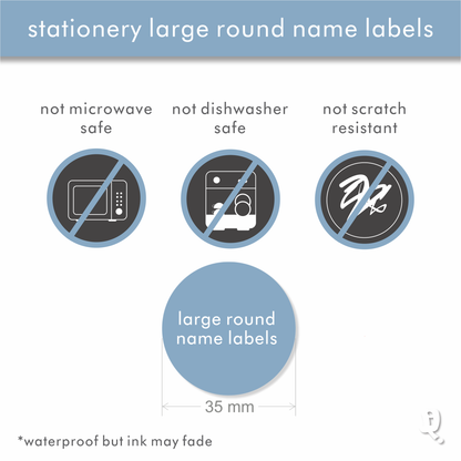 Stationery Designer Large Round Labels