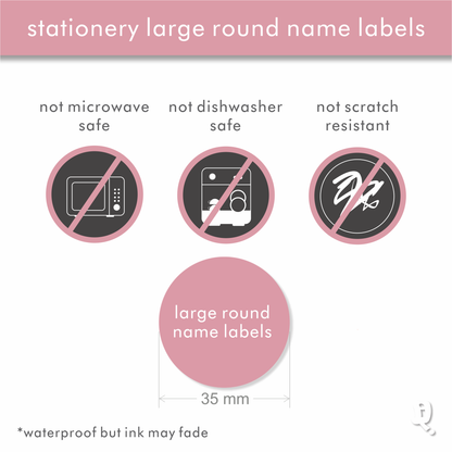 Stationery Designer Large Round Labels