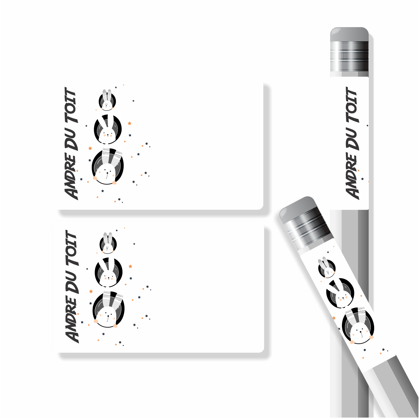 Boys Designer Pencil labels