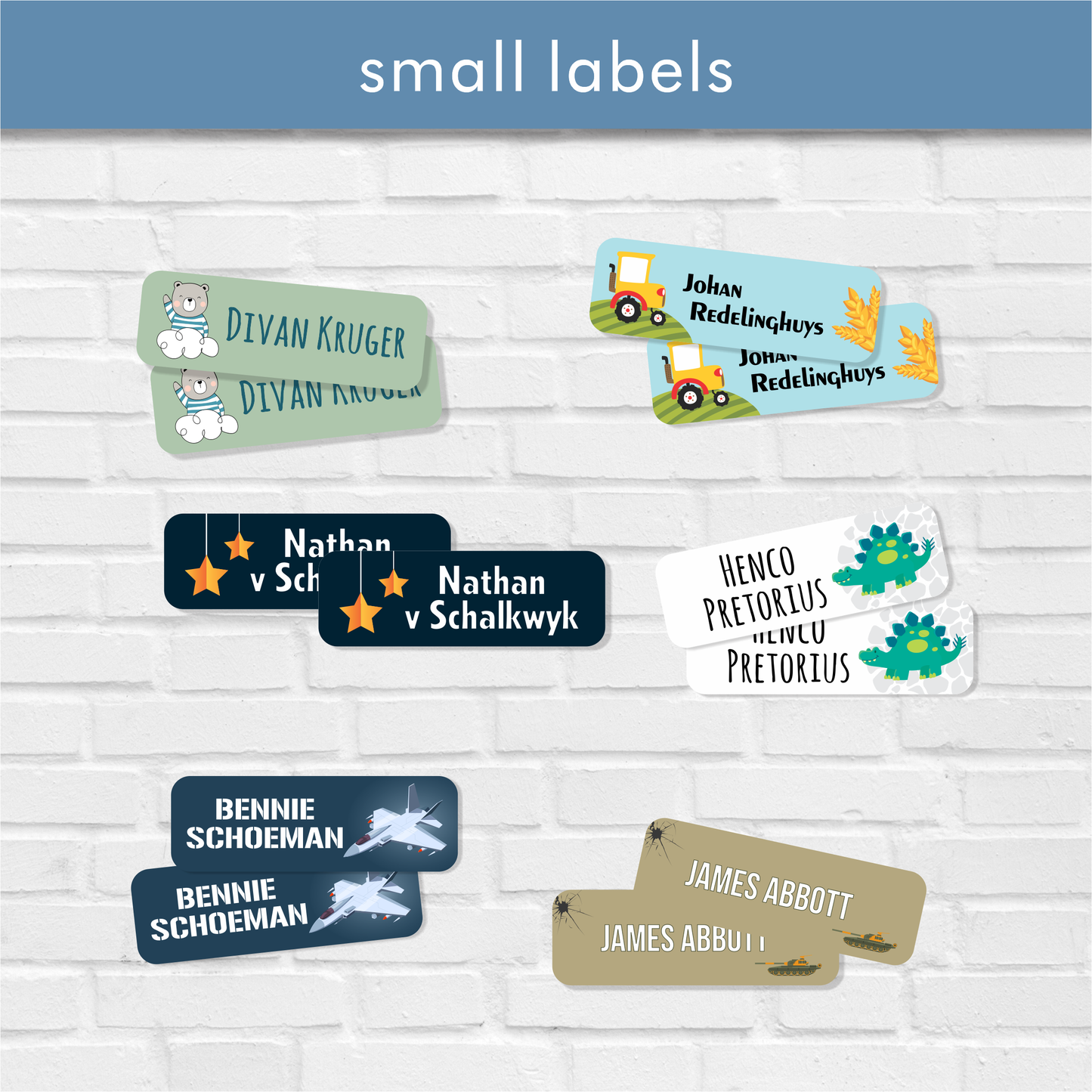 Stationery Designer Small Labels