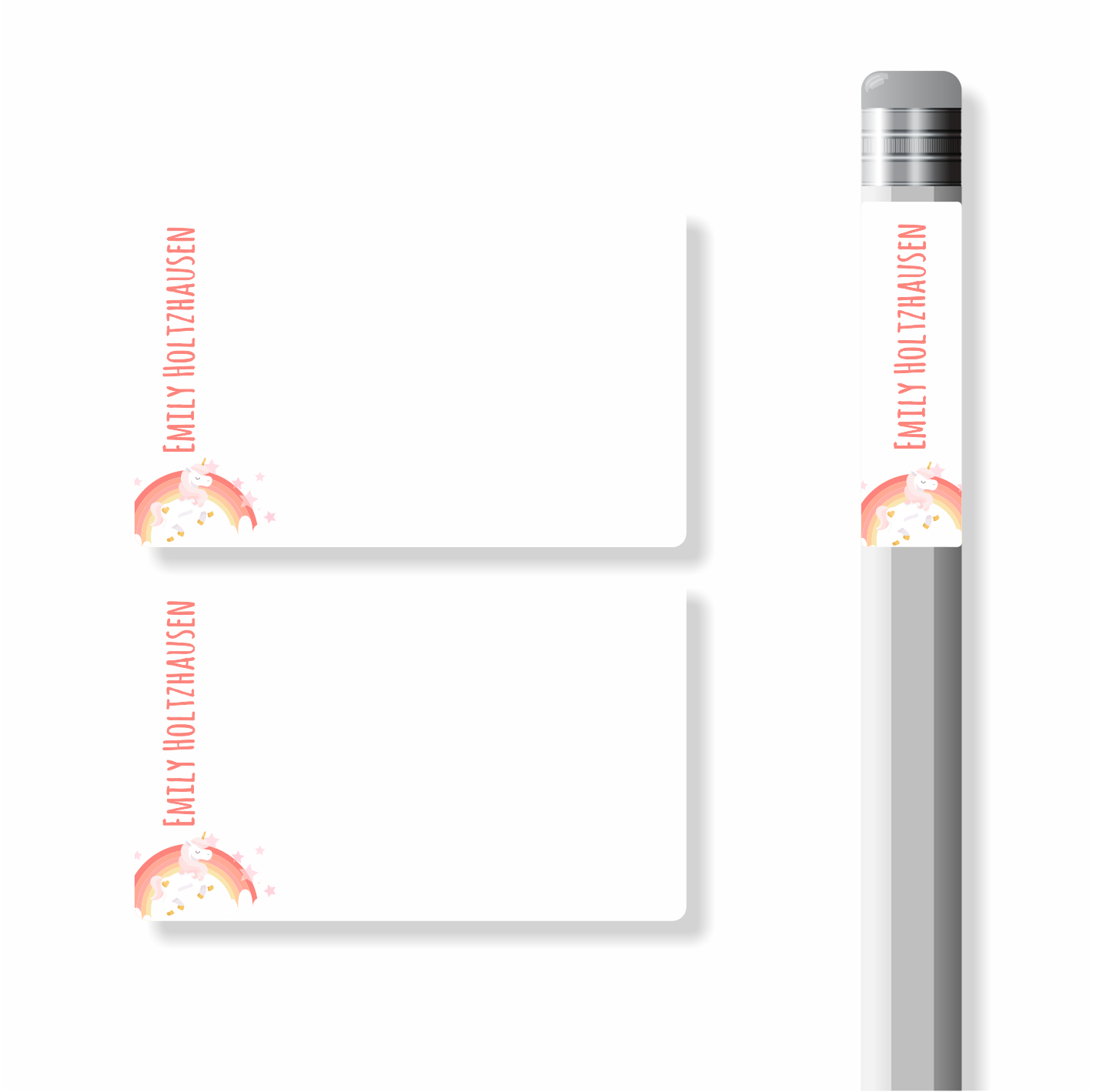 Girls Designer Pencil labels