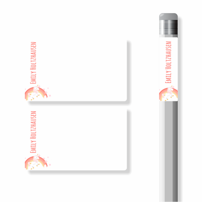 Girls Designer Pencil labels