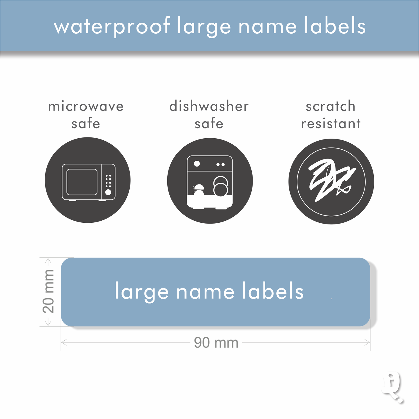 Waterproof Classic Large Labels