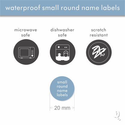 Waterproof Classic Small Round Labels