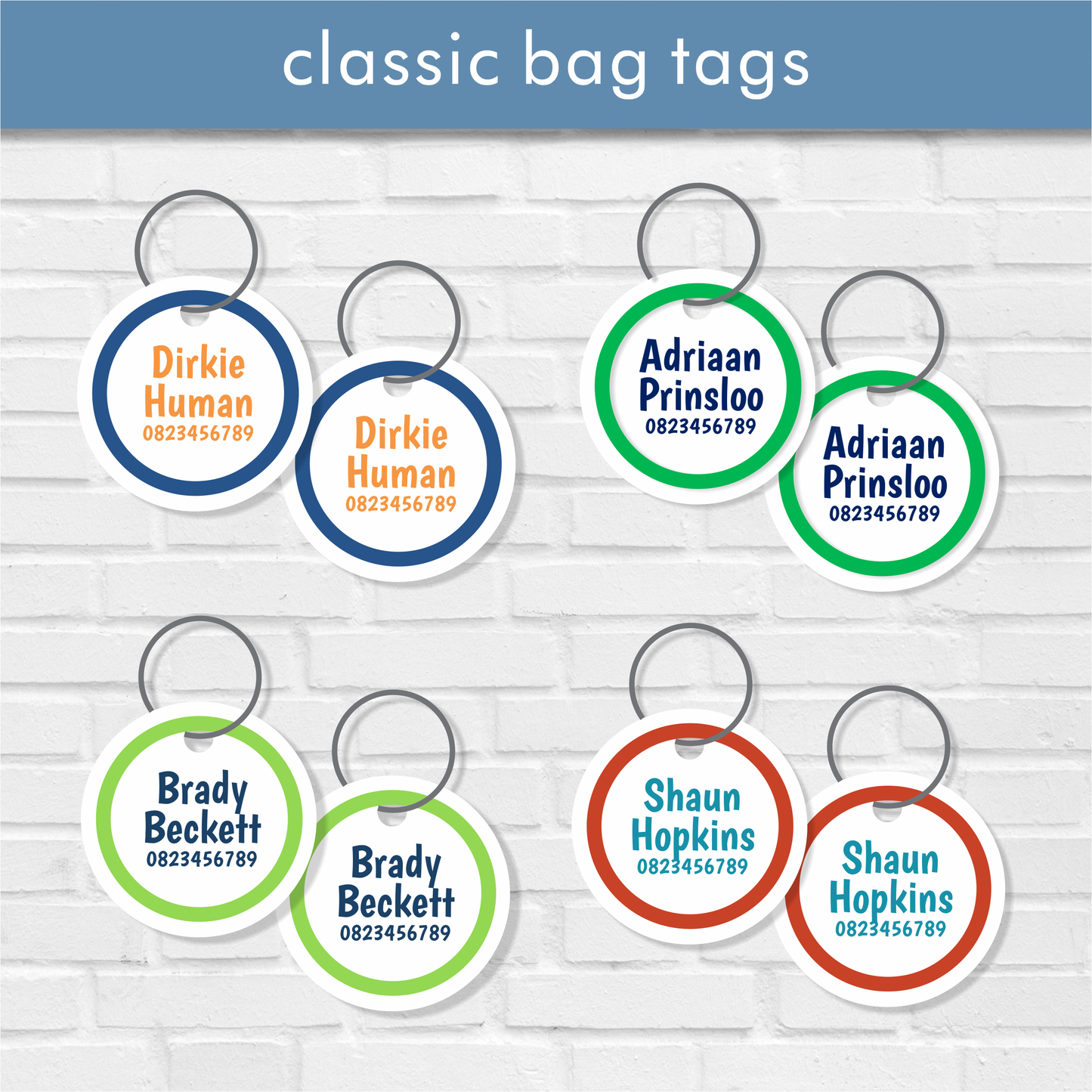 Boys Classic Bag Tags