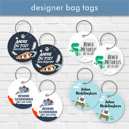 Boys Designer Bag Tags