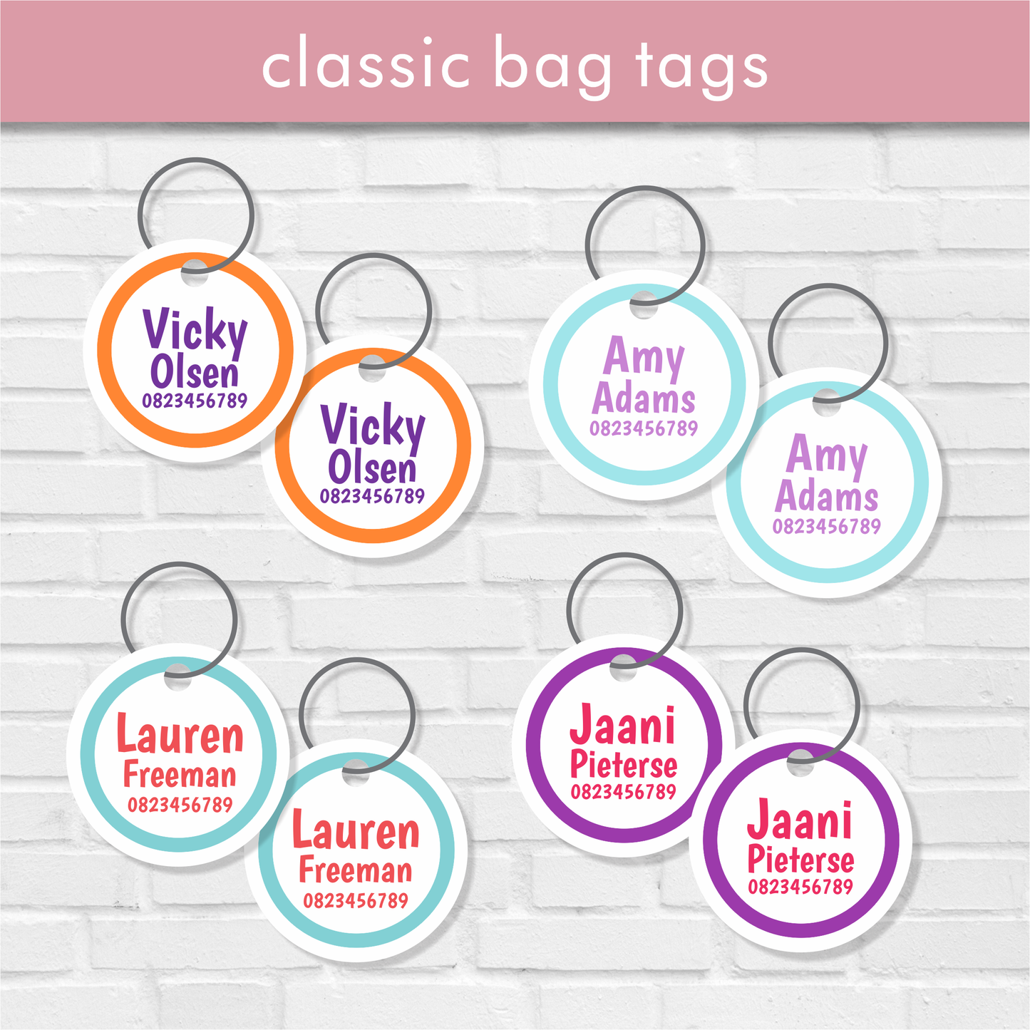 Girls Classic Bag Tags