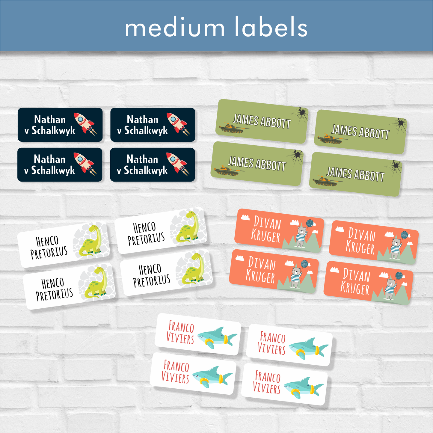 Stationery Designer Medium Labels