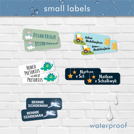 Waterproof Designer Small Labels