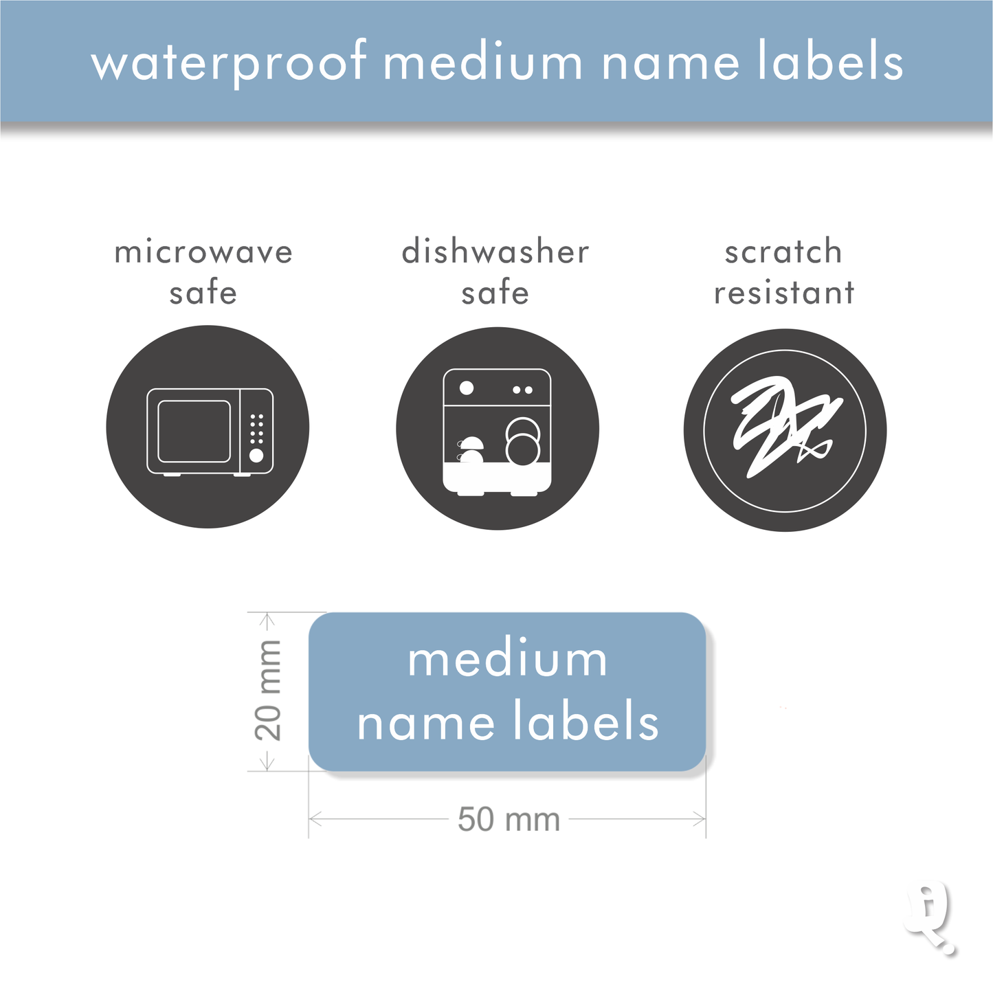 Waterproof Classic Medium Labels