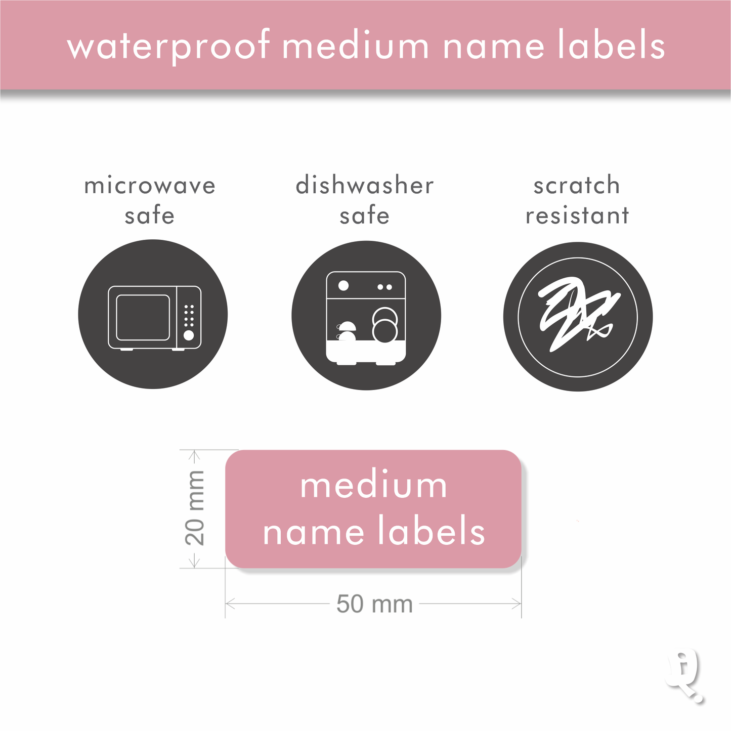 Waterproof Classic Medium Labels