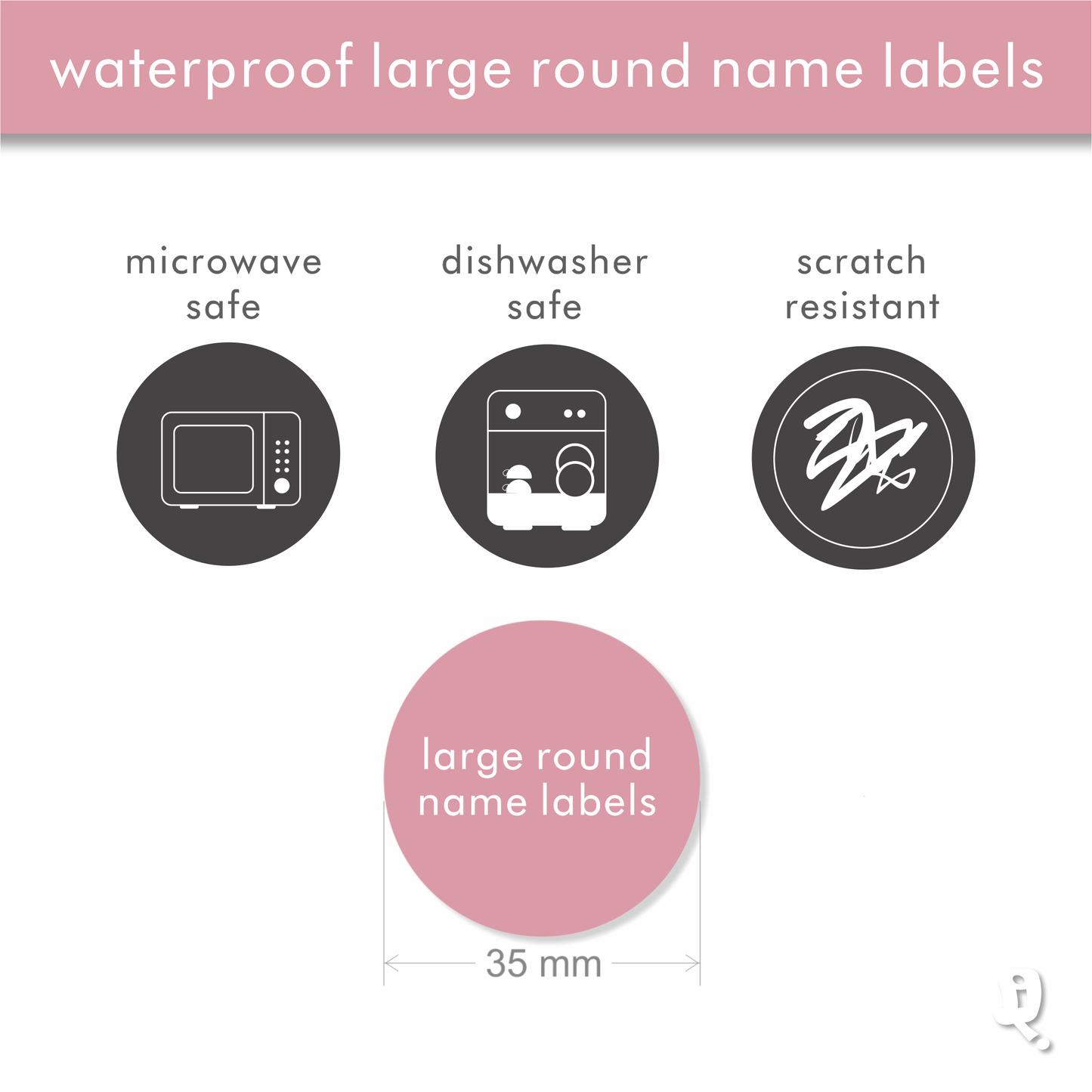 Waterproof Classic Large Round Labels